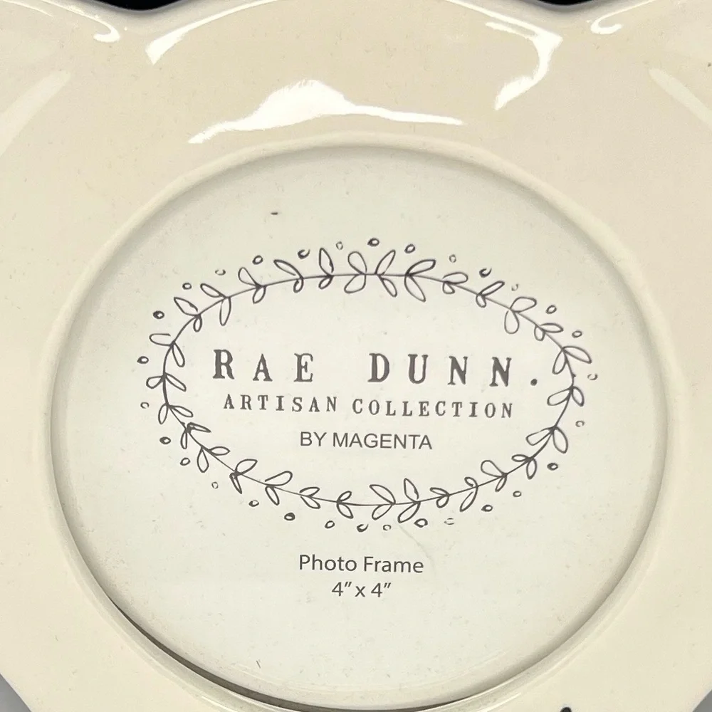 Rae Dunn - ‘Meow’ ceramic picture frame. 4“ x 4“. NWT Firm!